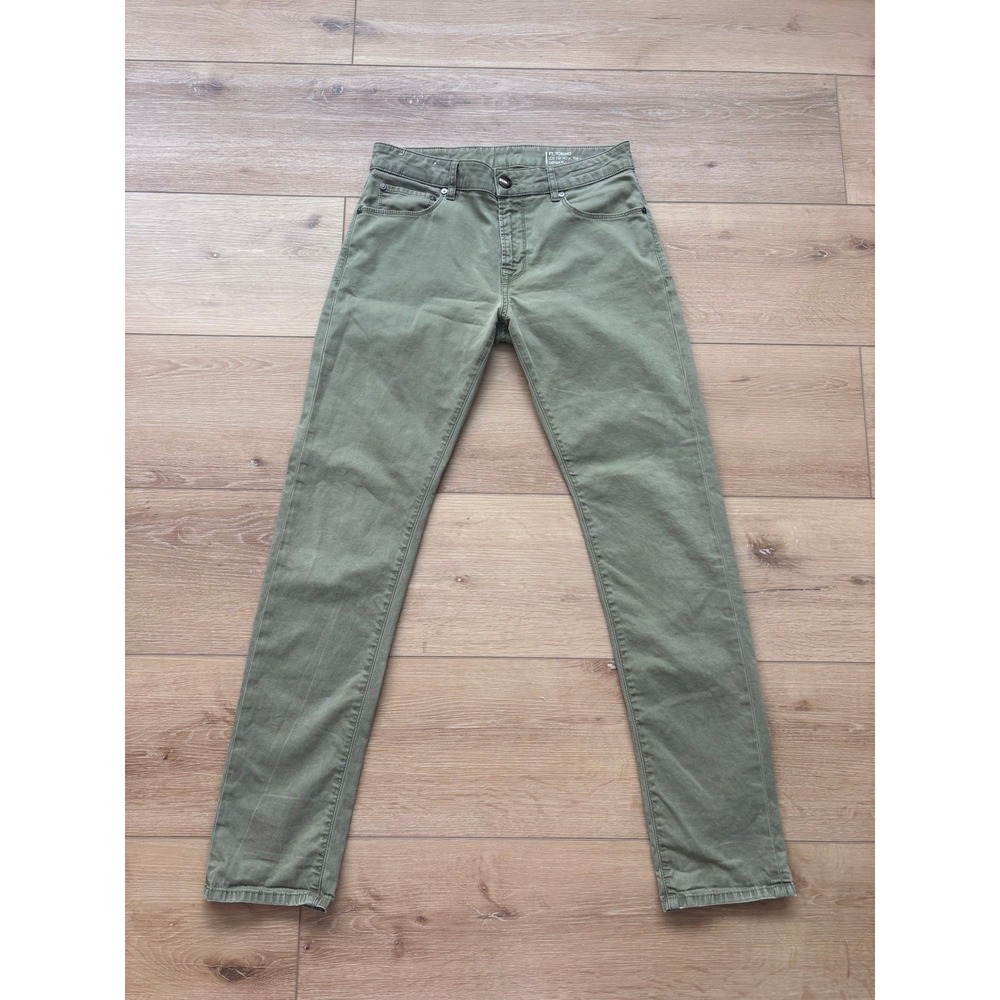 PT Torino Jazz Slim Fit Pants Mens 31 Olive Green Cotton Stretch Denim RLZ N231